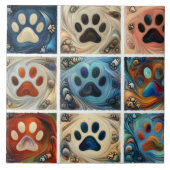 色の犬を囲違うんだポープリント タイル (正面)