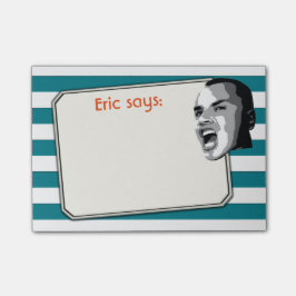 色の白のストライプで叫んでいる人 ポストイット