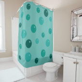色の石鹸のTurquiseの写実的な泡 シャワーカーテン (インサイチュ)