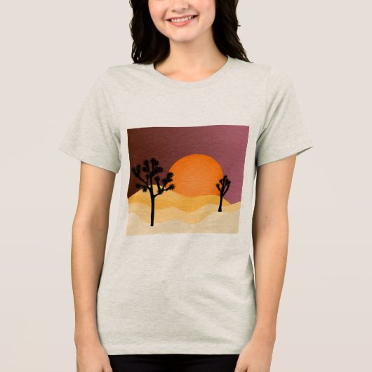 色の砂漠の夢 トライブレンドTシャツ (正面)
