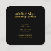 色の神秘的なマンダラ鮮やかデザイン スクエア名刺 (裏面)