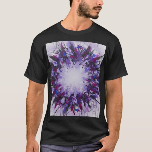 色の神秘的な軌道渦 Tシャツ (正面)