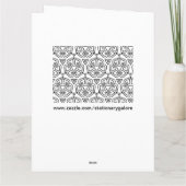 色の私バタフライハートグリーティングカード カード (裏面)