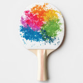 色の粉の虹 卓球ラケット (正面)