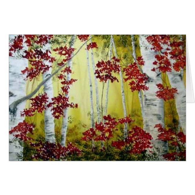 色の紅葉カード (正面横)