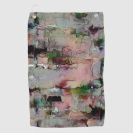 色の素朴な石は、サーモンを灰色に支配 ゴルフタオル