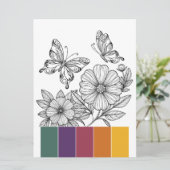 色の組み合わせカードアートセラピー 招待状 (スタンド正面)