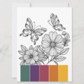 色の組み合わせカードアートセラピー 招待状 (正面)