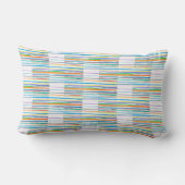 色の線のパターンを閉じる ランバークッション (裏面)