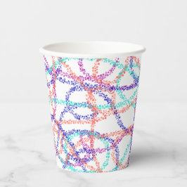 色の線 紙コップ