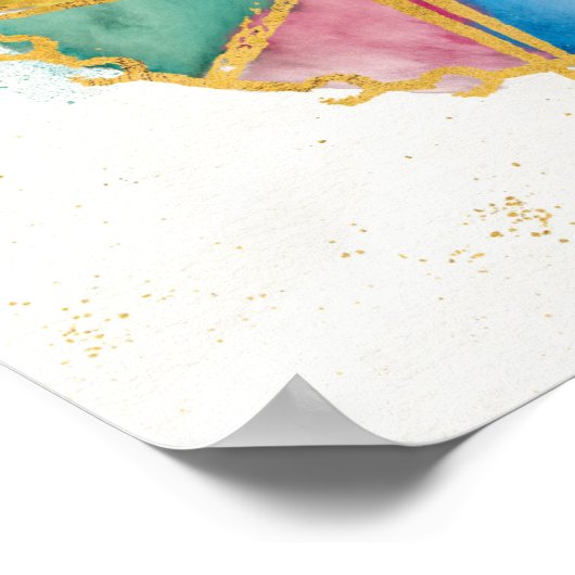 色の羅針盤を使って自分の引用文を行く ポスター (角)