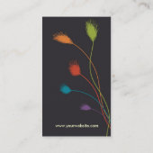 色の羽のプロフィールカード 名刺 (裏面)