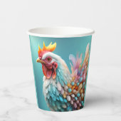 色の羽レインボーチキン» 紙コップ (裏面)