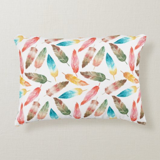 色の羽 アクセントクッション (正面)