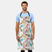 色の羽 エプロン (着用した状態)