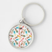 色の羽 キーホルダー (正面)