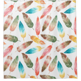 色の羽 シャワーカーテン