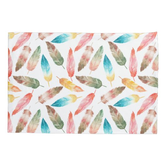 色の羽 枕カバー (裏面)