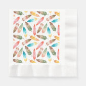 色の羽 縁ありランチョンナプキン (正面)