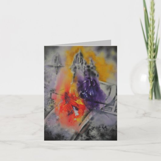 色の考え抽象芸術カード カード (正面)