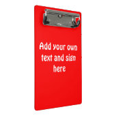 色の背景だけ-火の赤 + あなたのアイディア ミニクリップボード (アングル)