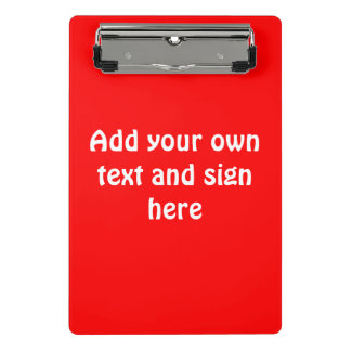 色の背景だけ-火の赤 + あなたのアイディア ミニクリップボード