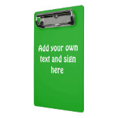 色の背景だけ-草色 + あなたのアイディア ミニクリップボード (アングル2)