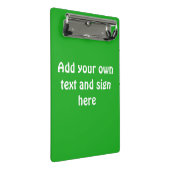 色の背景だけ-草色 + あなたのアイディア ミニクリップボード (アングル)