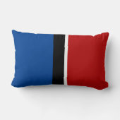 色の背景のみ – 赤+アイディア ランバークッション (裏面)