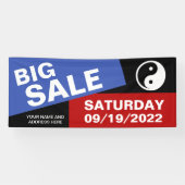 色の背景のみ – 青い赤+アイディア 横断幕 (横)