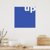 色の背景のみ – 青+アイディア ポスター (キッチン)