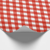色の背景のギンガムパターン ラッピングペーパー (角)