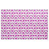 色の背景のピンクのカウボーイ・ブーツの帽子 ファブリック (ファットクウォーター)