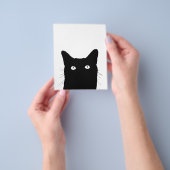 色の背景をクリック選ぶ猫が見える チラシ (手)