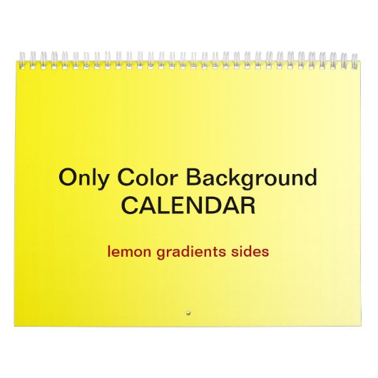 色の背景カレンダーのみ – レモングラデーション カレンダー (カバー)