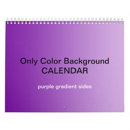 色の背景カレンダーのみ – 紫のグラデーション カレンダー (カバー)
