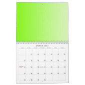 色の背景カレンダーの数々のみ – 色付き カレンダー (3月 2027)