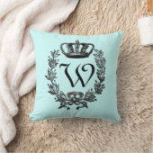 色の背景-モノグラム クッション (ブランケット)