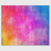 色の背景。赤グランジい青と黄絵を描 ラッピングペーパー (フラット)