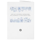 色の花と葉のレースのよう結婚式 プログラム (裏面)