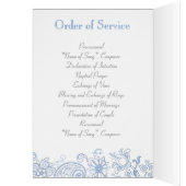 色の花と葉のレースのよう結婚式 プログラム (内側 (左))