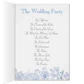 色の花と葉のレースのよう結婚式 プログラム (内側 (右))