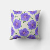 色の花の青いゼラニウム クッション (裏面)