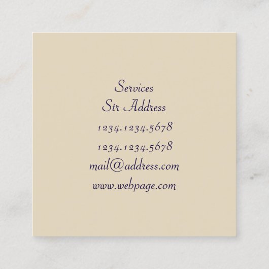 色の芸術的なカバーの化粧の唇のしぶき スクエア名刺 (裏面)