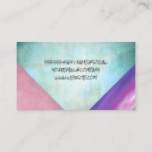 色の芸術的ブロック 名刺 (裏面)