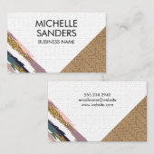 色の芸術的線とパターン 名刺 (正面/裏面)