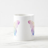 色の蝶シルエット コーヒーマグカップ (中央)