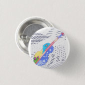 色の融合の落書きおよび白黒 缶バッジ (正面&裏面)