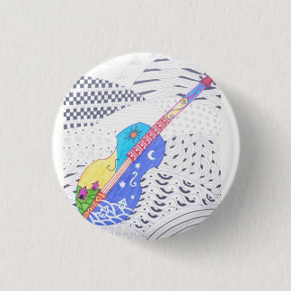 色の融合の落書きおよび白黒 缶バッジ