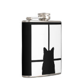 色の装飾をカスタマイズ窓の黒猫のかちりと言う音 フラスク (右)